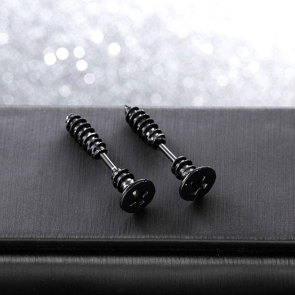 Any 4/$25! Black Screw Stud & Jacket Earrings - Picture 2 of 9